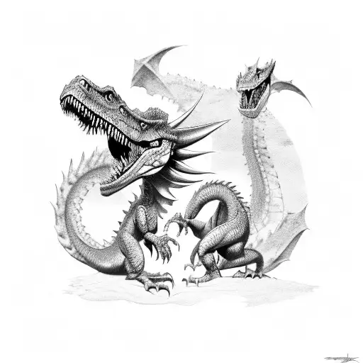 Dragon Vs T-rex