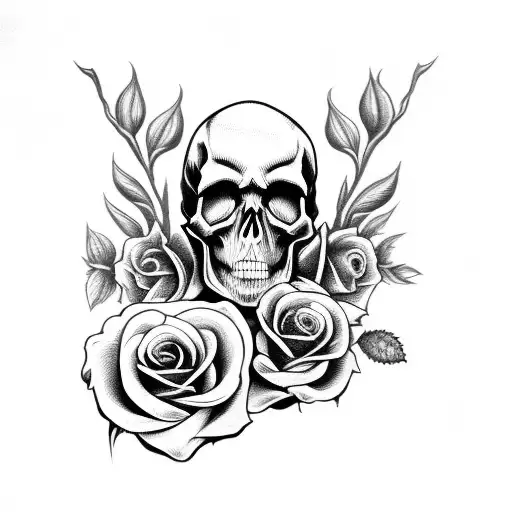 Skull And Roses