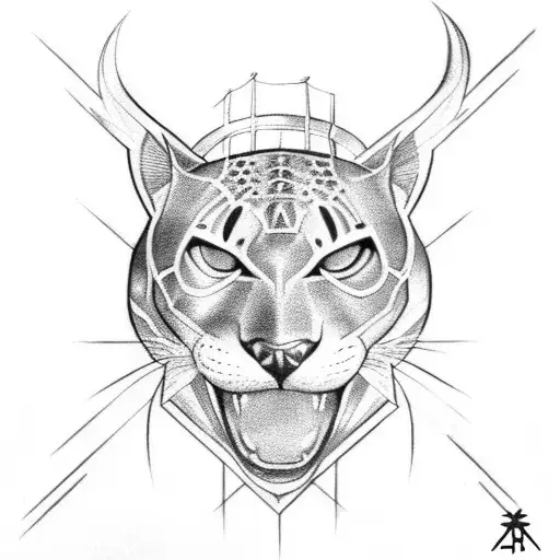 Panther With Ankh Symbol