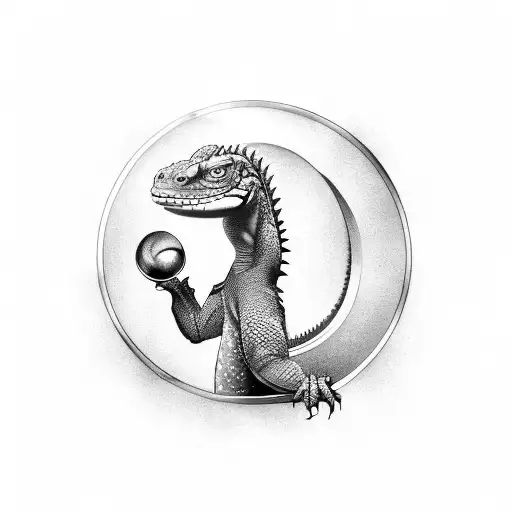 A Komodo Dragon With A Ladle