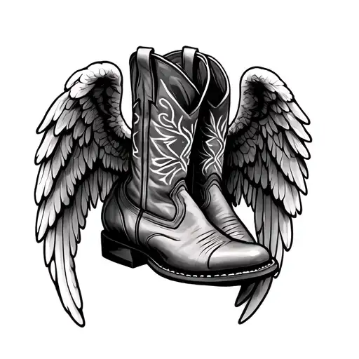 Cowboy Boots And Angel Wings