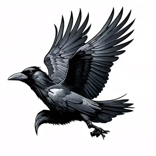 Raven Flying