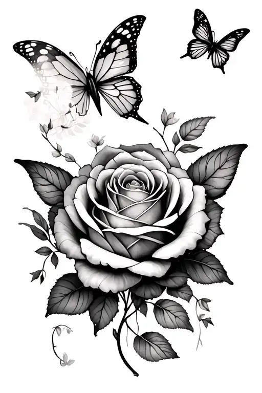 Alice In Wonderland Fairy Forest Scene Butterfly Rose