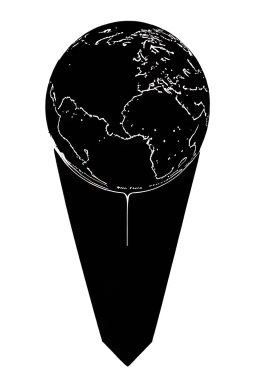 Globe Showing United States Old Style