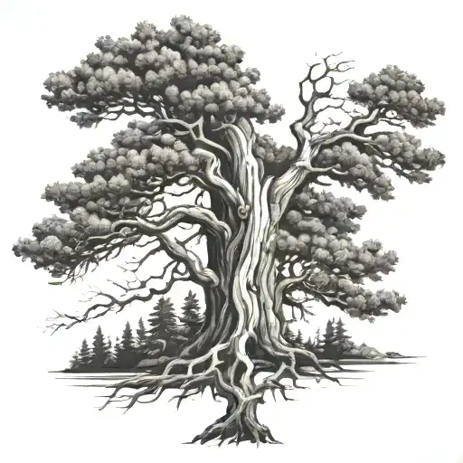 Redwood Tree With Each Branch Representing Love