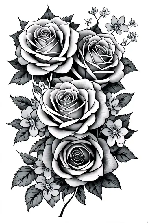 Morris Minor Car Roses Forget Me Nots