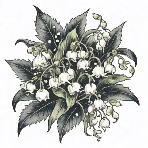 Lily Of The Valley And Chrysanthemum