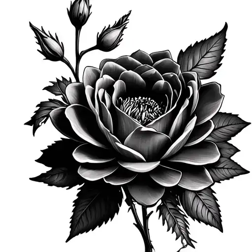 Rose Larkspur And Water Lily