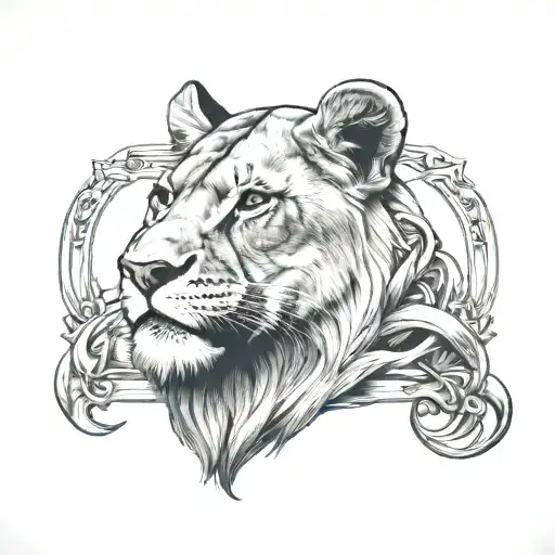 Lioness With Anchor