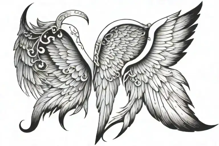 Angel Wings With The Names Daba Simon And Date 30 Nov 1998