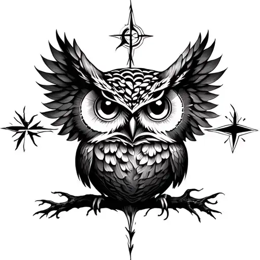 Owl Compass Tree