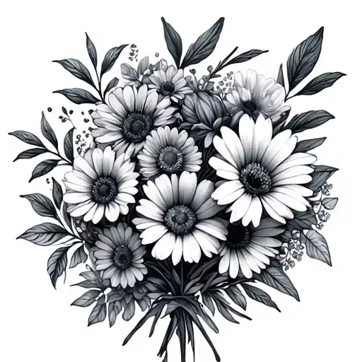 Bouquet Of Birth Flowers From June July January March