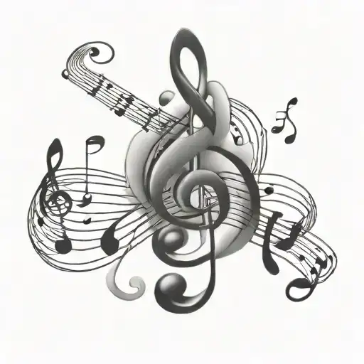 Music Note Intertwined