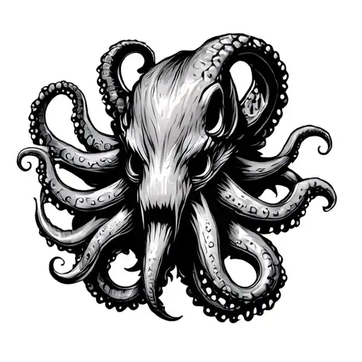 Kraken Woodcut Style