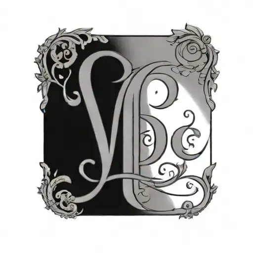 Parents Letters And Kids Initials Incorporated Within The Design