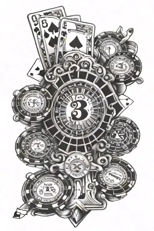 Number 23 With Casino Theme Sleeve