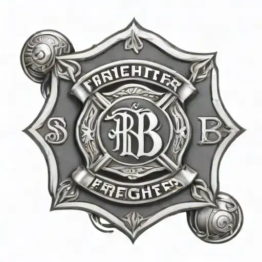 Firefighter Emblem With Initials Rb
