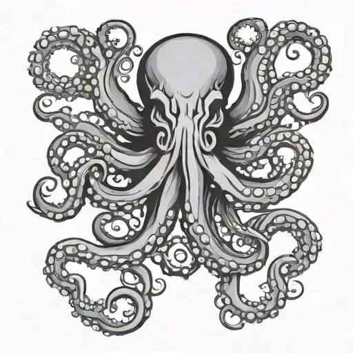 Octopus Sinking A Marine Corps Emblem
