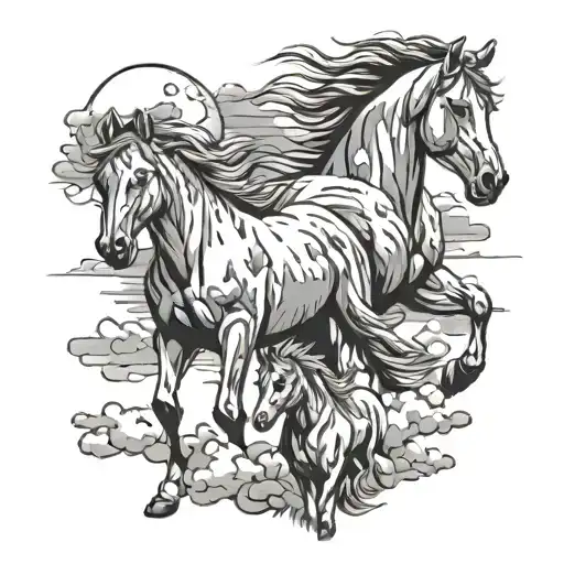 Weather And Sky Filled With Horses And Dogs And Love