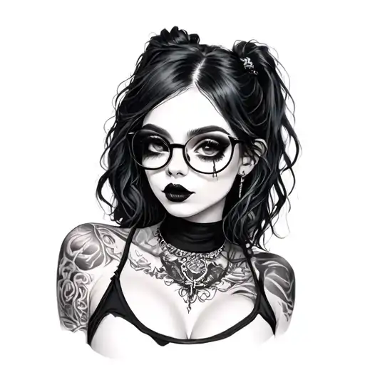A Big Titty Goth Girl With Glasses