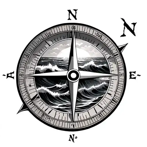 Posiden Compass Waves Crashing