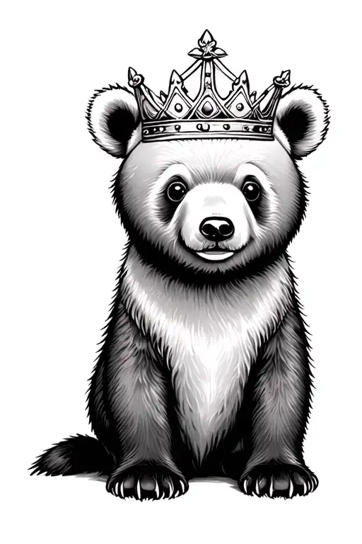 A Little Bear With A Crown