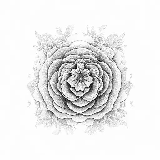 An Intricate Floral Design With Hidden Musical Instruments