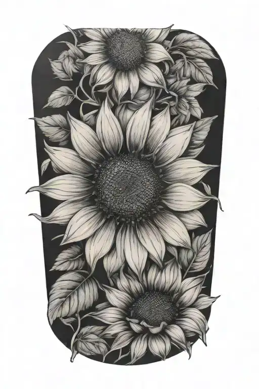 Sunflower Floral Above Knee