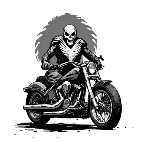 Ghost Rider On Indian Motorcycle