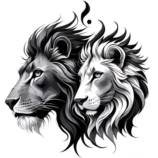 Leo And Virgo Zodiac Sign Intertwined