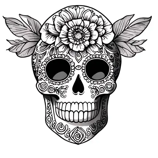Mexican Sugar Skull Soft Shading