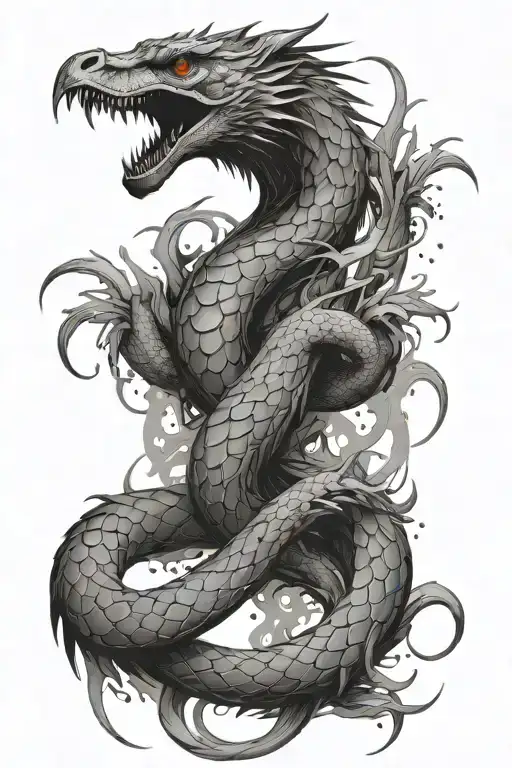 Trash Polka Phoenix Killing Snake Coiled With Honeycomb