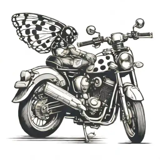 Ladybug Riding Motorbike