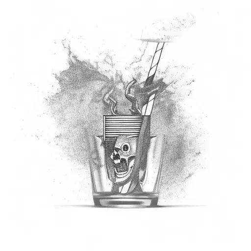 An Abstract Representation Of Oj Being Poured Into A Cigarette