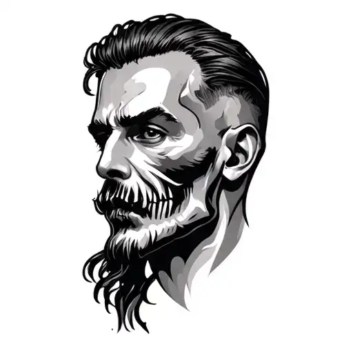 Tattoo In The Style Of Old Cheekbones Male