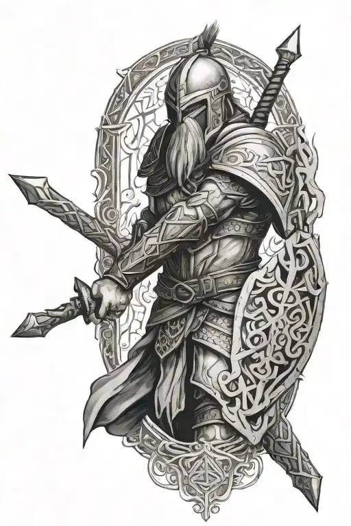 Bind Rune Warrior Wielding