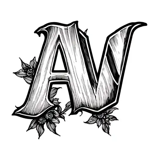 Small Initial Tattoo For The Initials Aw
