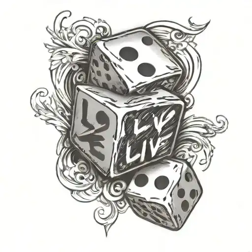 Dice Spelling Love And Live