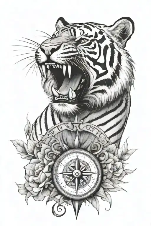 Grin Tiger And Compass