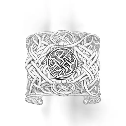 A Bracelet Made Of Intertwined Nordic Runes Representing The Client's Favorite Biological Organisms