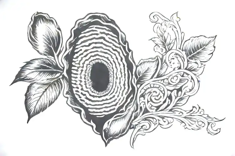 Memorial Tattoo For Dad Thumbprint