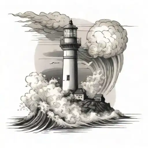Minots Lighthouse In A Storm