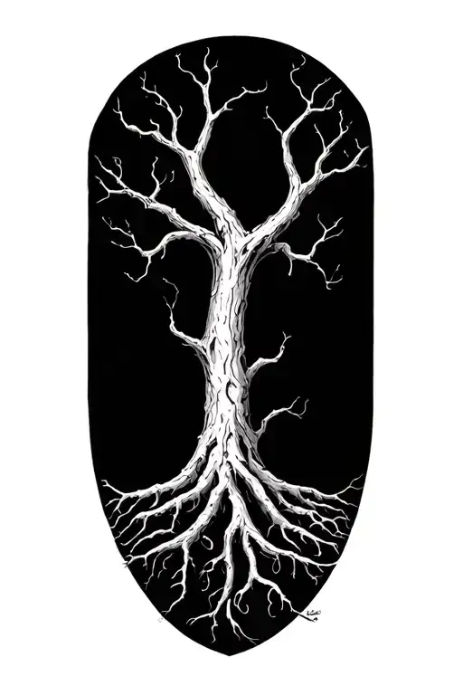 Dead Roots Growing Into Beautiful Scene