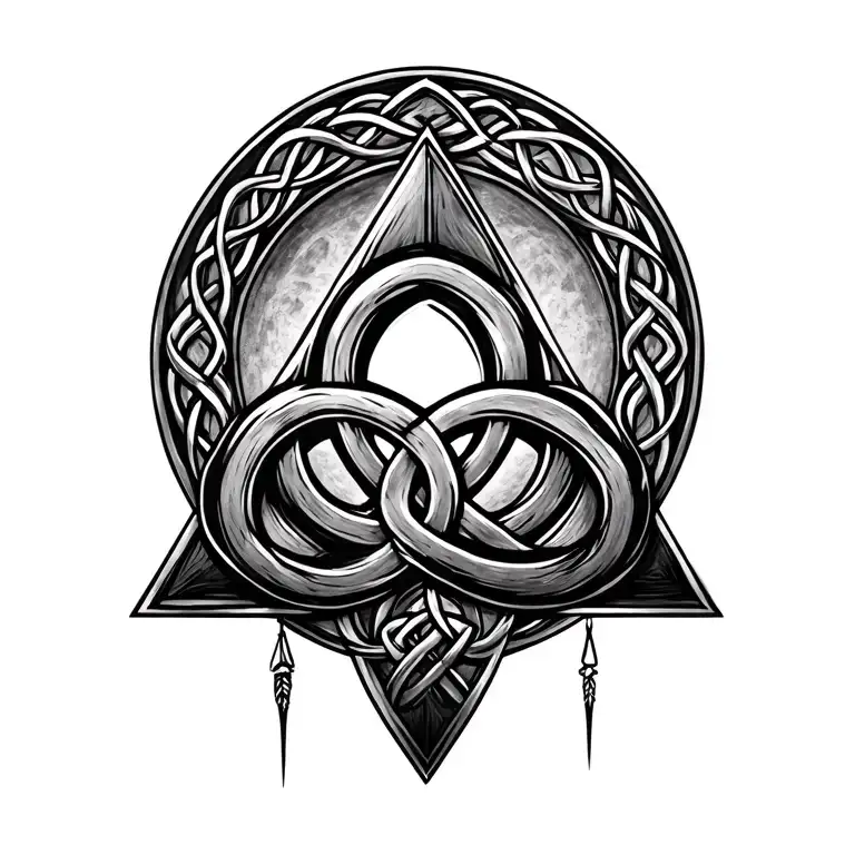 Triangle Made From Celtic Trinity Knot