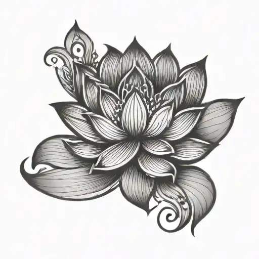 Lotus With Om Sign