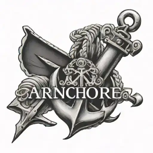 Anchor With Jared Name Written Inside