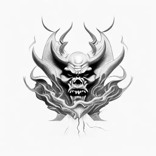 Demon With Smoke Coming Around It