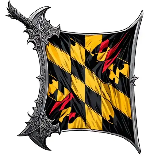 Dark Souls Knight Evil Maryland Flag Armor