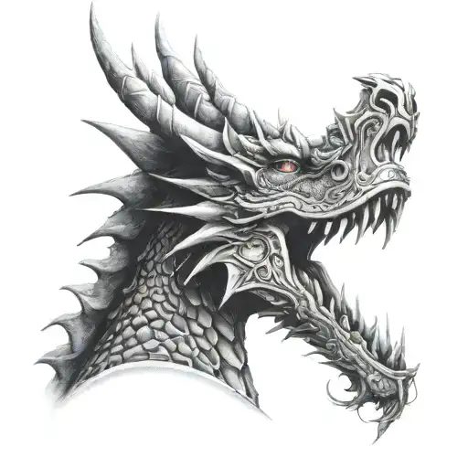 Side Face Of A Dragon