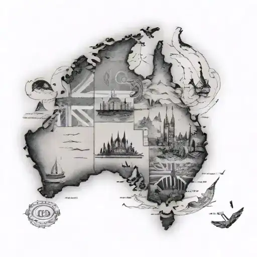 Map Uk Australia Travel